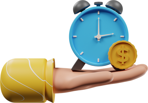 3D Time is Money Illustration